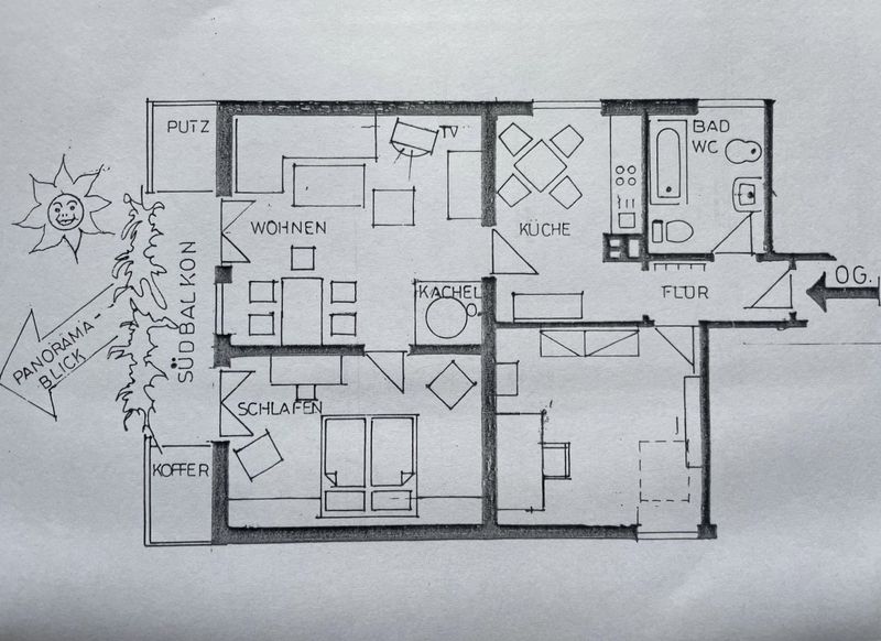  2,5-Zimmer Wohnung mit Südbalkon in Bad Wiessee